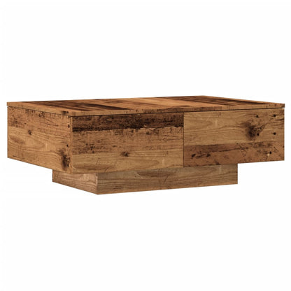 Table basse vieux bois 90x60x31 cm bois d'ingénierie