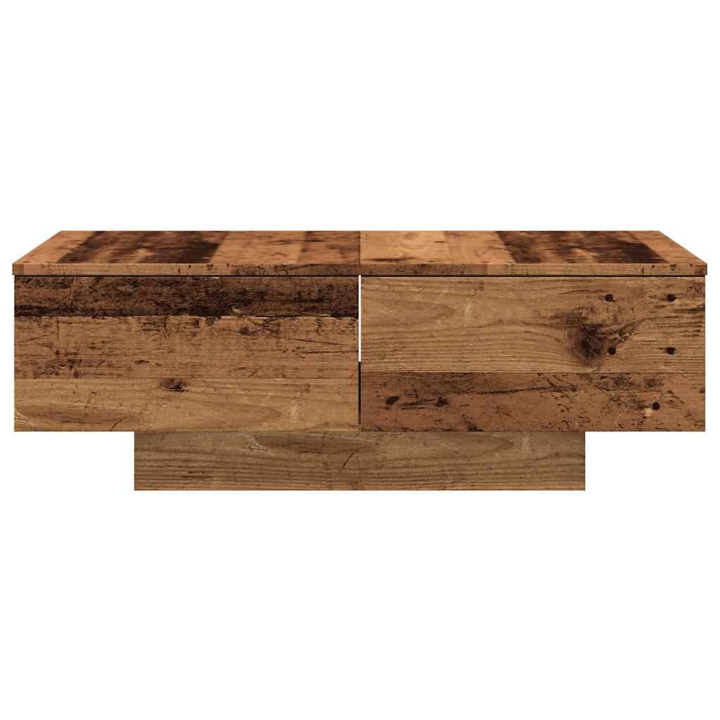 Table basse vieux bois 90x60x31 cm bois d'ingénierie