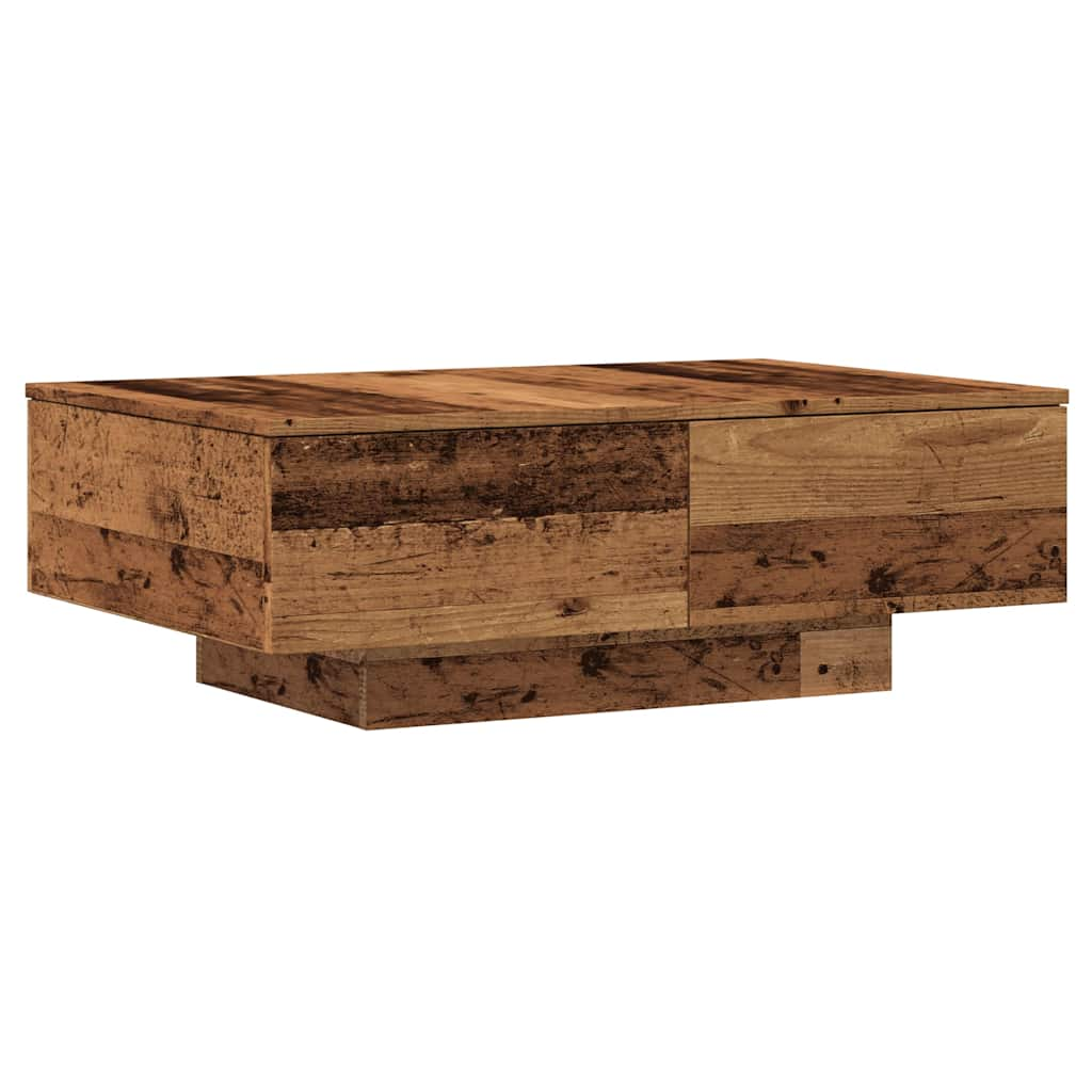 Table basse vieux bois 90x60x31 cm bois d'ingénierie