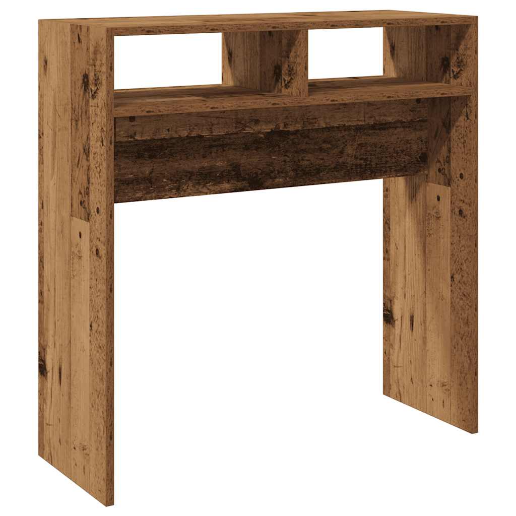 Table console vieux bois 78x30x80 cm bois d'ingénierie