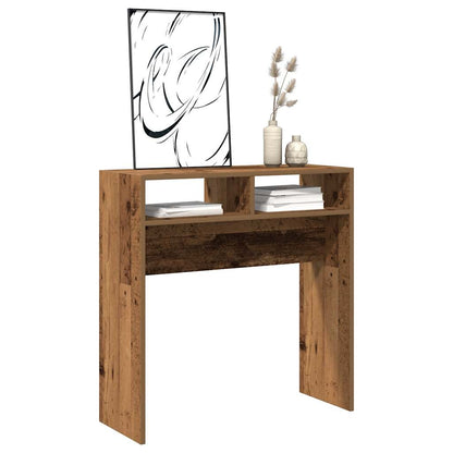 Table console vieux bois 78x30x80 cm bois d'ingénierie