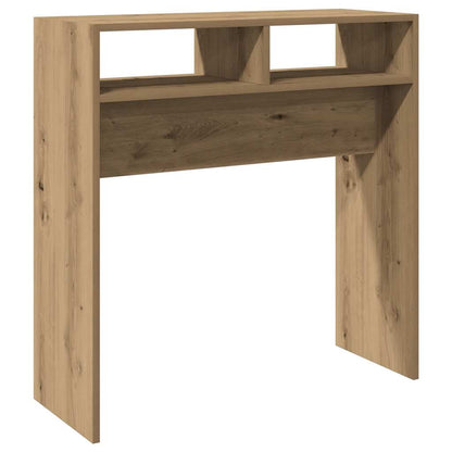 Table console chêne artisanal 78x30x80 cm bois d'ingénierie