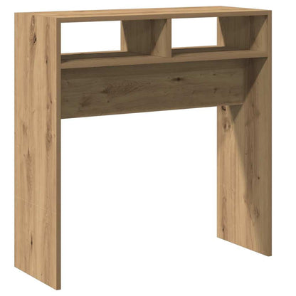 Table console chêne artisanal 78x30x80 cm bois d'ingénierie