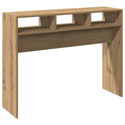 Table console chêne artisanal 105x30x80 cm bois d'ingénierie