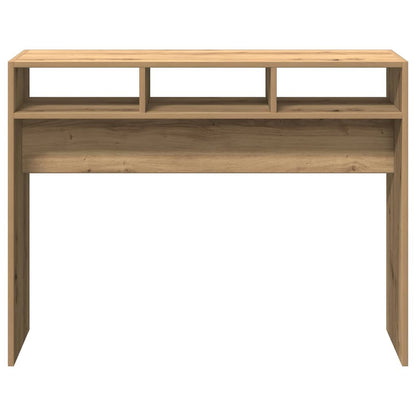 Table console chêne artisanal 105x30x80 cm bois d'ingénierie