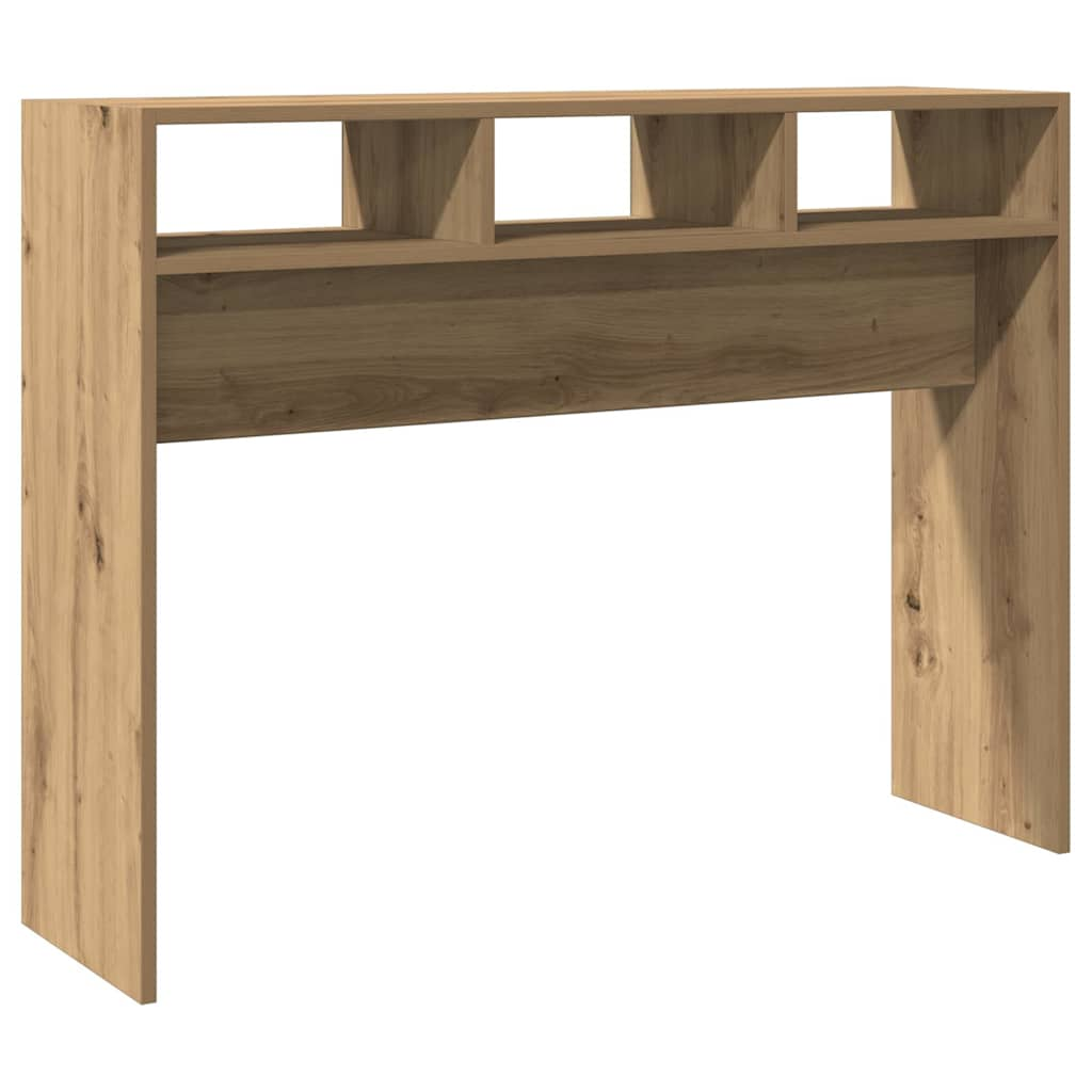 Table console chêne artisanal 105x30x80 cm bois d'ingénierie