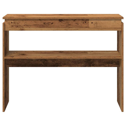 Table console vieux bois 80x30x102 cm bois d'ingénierie