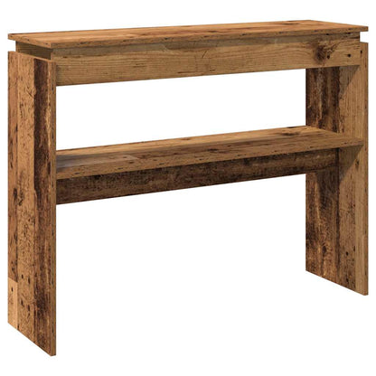 Table console vieux bois 80x30x102 cm bois d'ingénierie