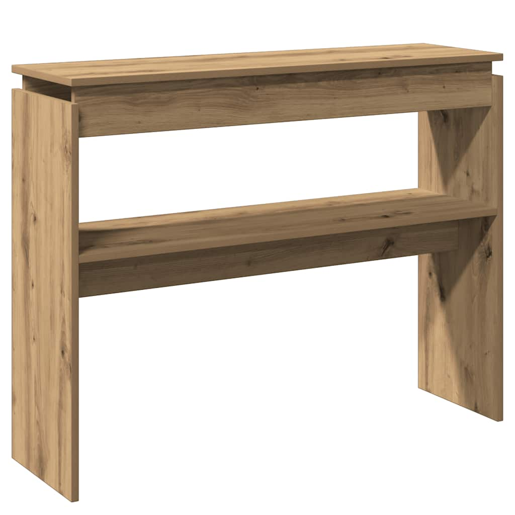 Table console chêne artisanal 102x30x80 cm bois d'ingénierie