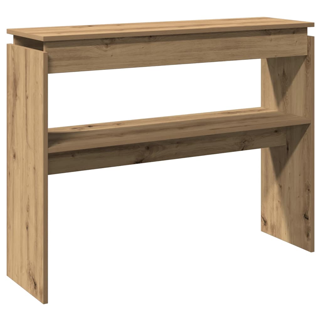 Table console chêne artisanal 102x30x80 cm bois d'ingénierie