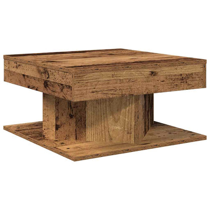 Table basse vieux bois 55x55x30 cm bois d'ingénierie