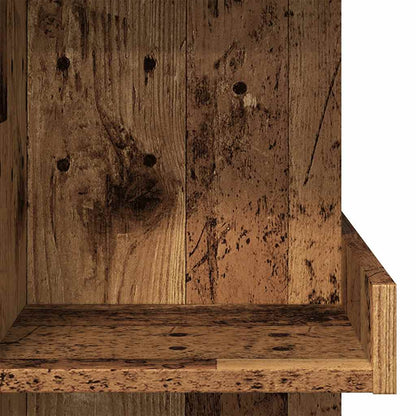 Table de bar étagère de rangement vieux bois 100 x 48 x 101,5cm