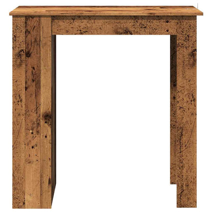 Table de bar avec étagère vieux bois bois d'ingénierie