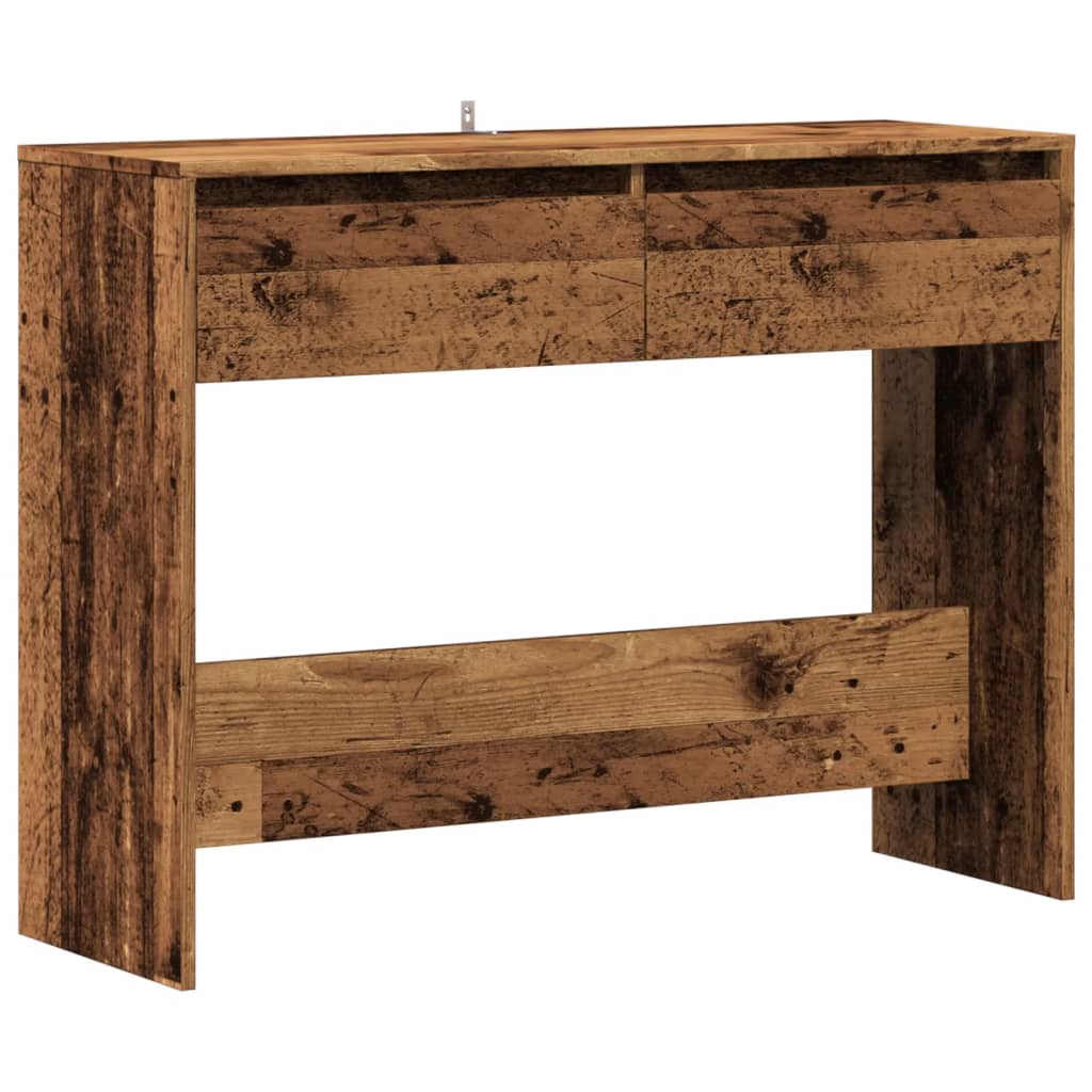 Table console vieux bois 100x35x76,5 cm bois d'ingénierie