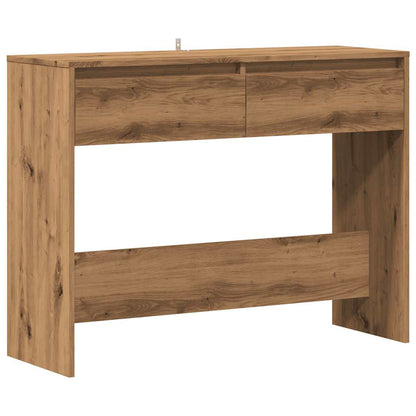 Table console chêne artisanal 100x35x76,5 cm bois d'ingénierie