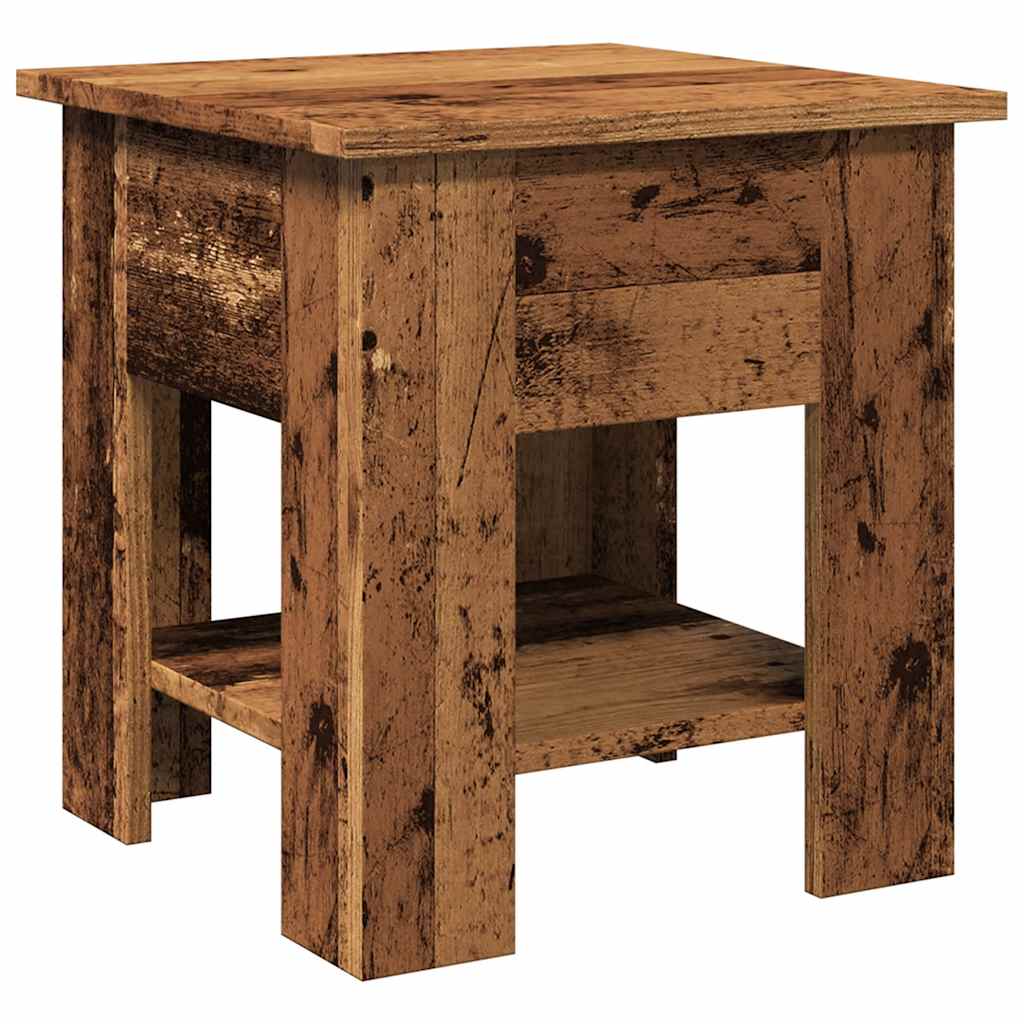 Table basse vieux bois 40x40x42 cm bois d'ingénierie