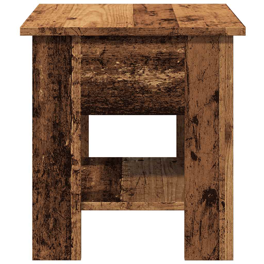 Table basse vieux bois 40x40x42 cm bois d'ingénierie