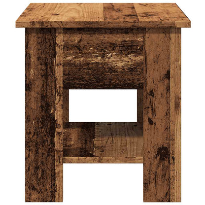 Table basse vieux bois 40x40x42 cm bois d'ingénierie