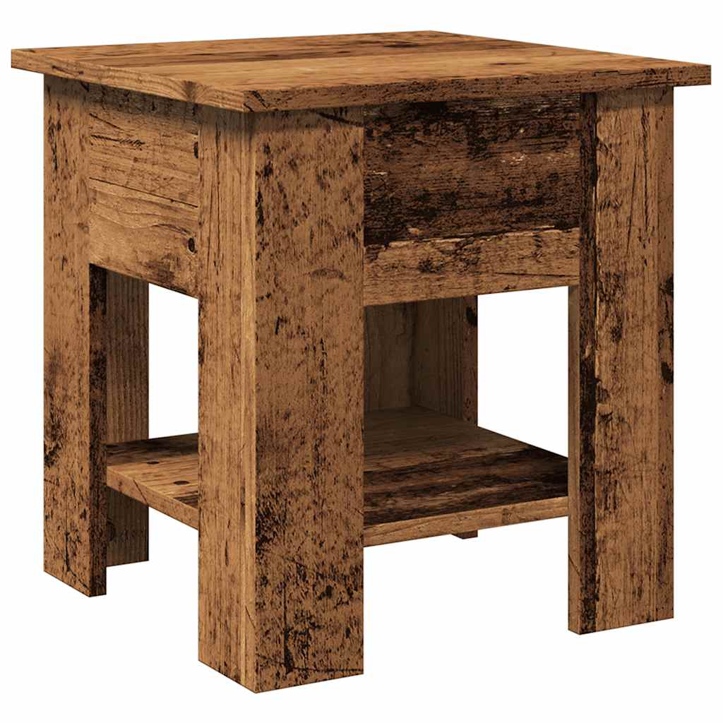 Table basse vieux bois 40x40x42 cm bois d'ingénierie