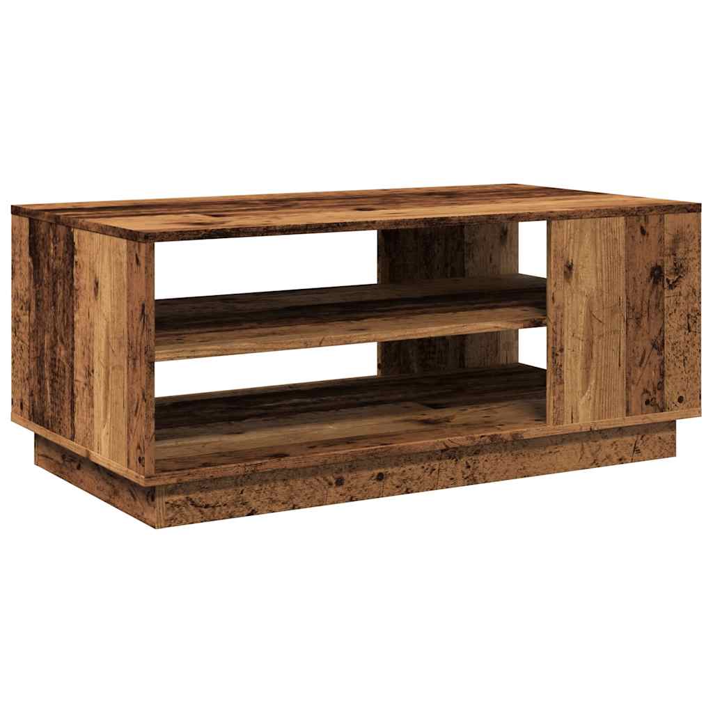 Table basse vieux bois 102x55x43 cm bois d'ingénierie