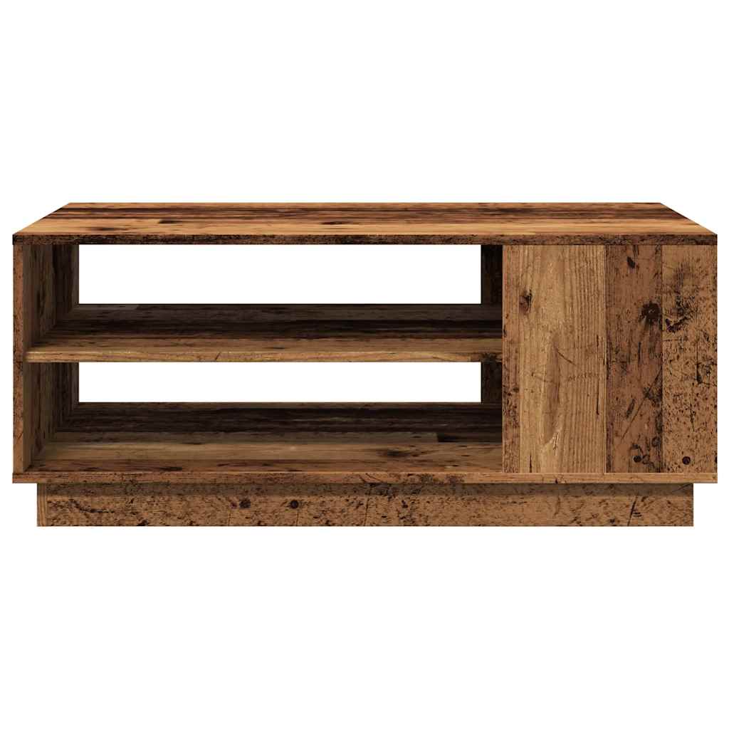 Table basse vieux bois 102x55x43 cm bois d'ingénierie