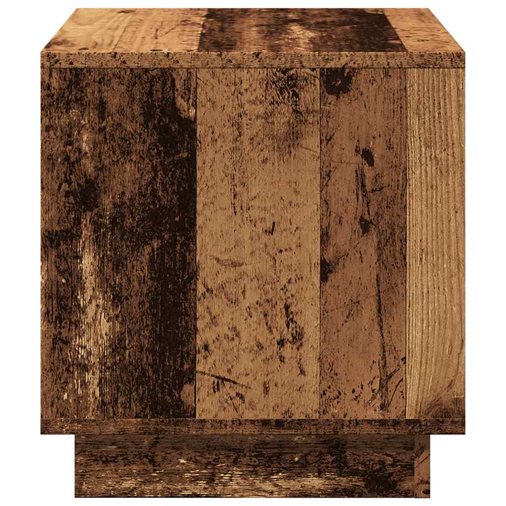 Table basse vieux bois 40x40x43 cm bois d'ingénierie