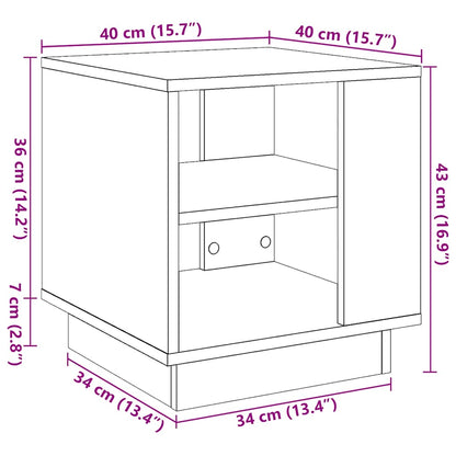 Table basse vieux bois 40x40x43 cm bois d'ingénierie