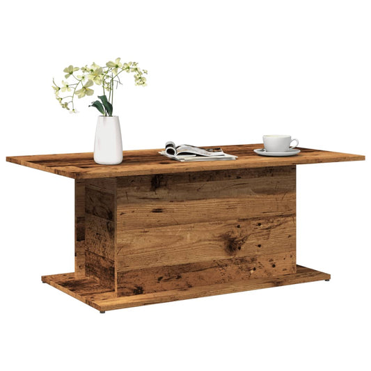 Table basse vieux bois 102x55,5x40 cm bois d'ingénierie