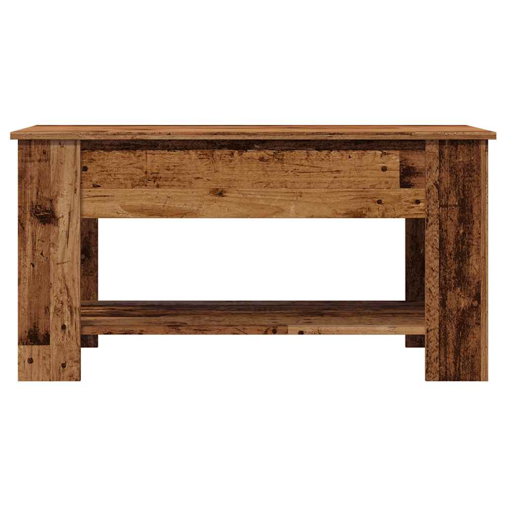 Table basse vieux bois 101x49x52 cm bois d'ingénierie