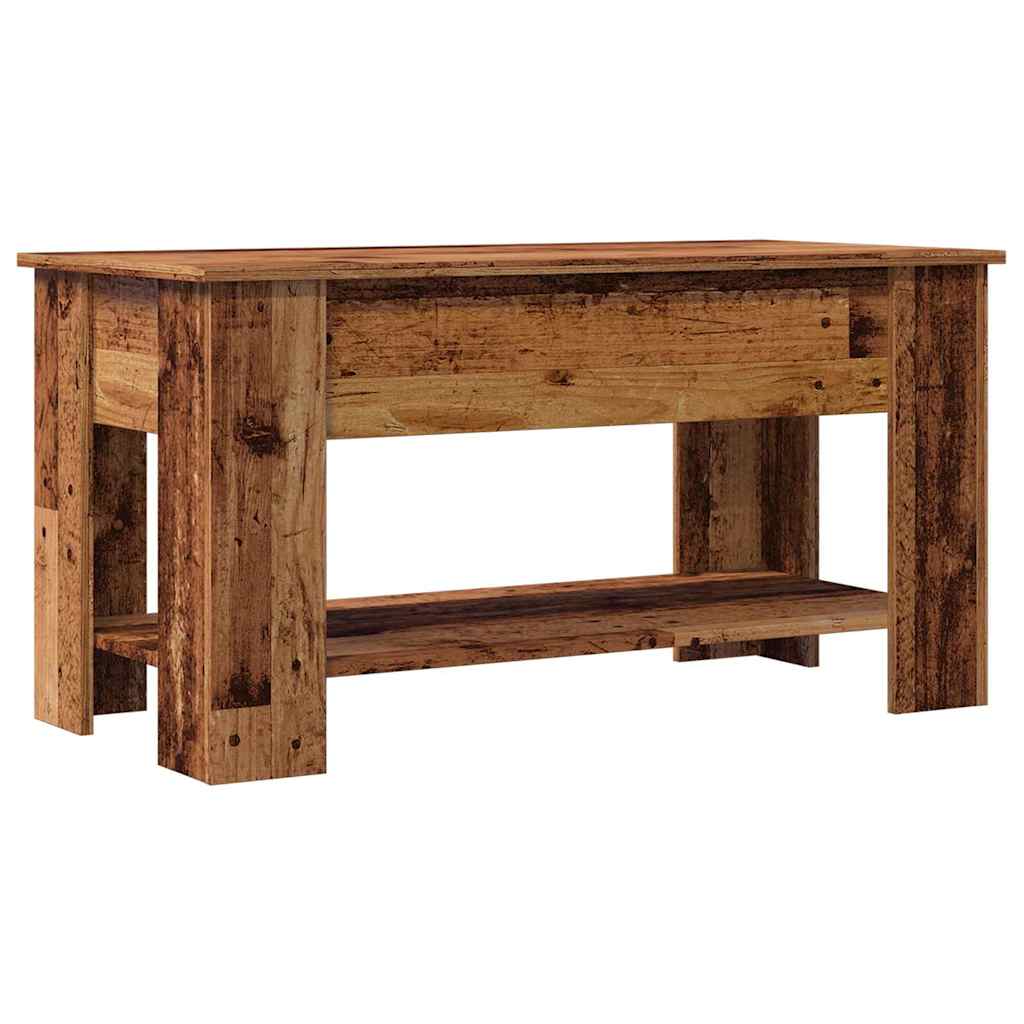 Table basse vieux bois 101x49x52 cm bois d'ingénierie