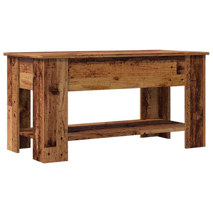 Table basse vieux bois 101x49x52 cm bois d'ingénierie