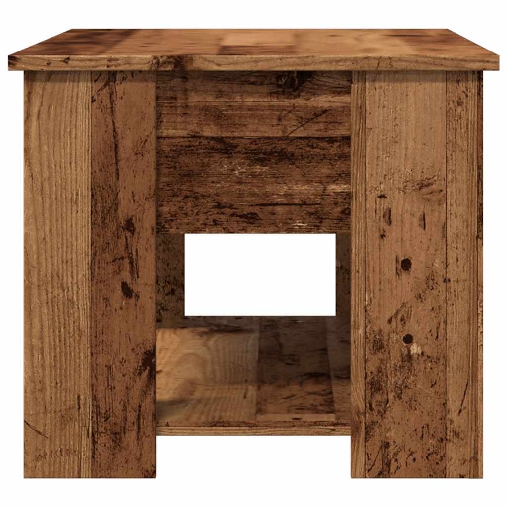 Table basse vieux bois 79x49x41 cm bois d'ingénierie