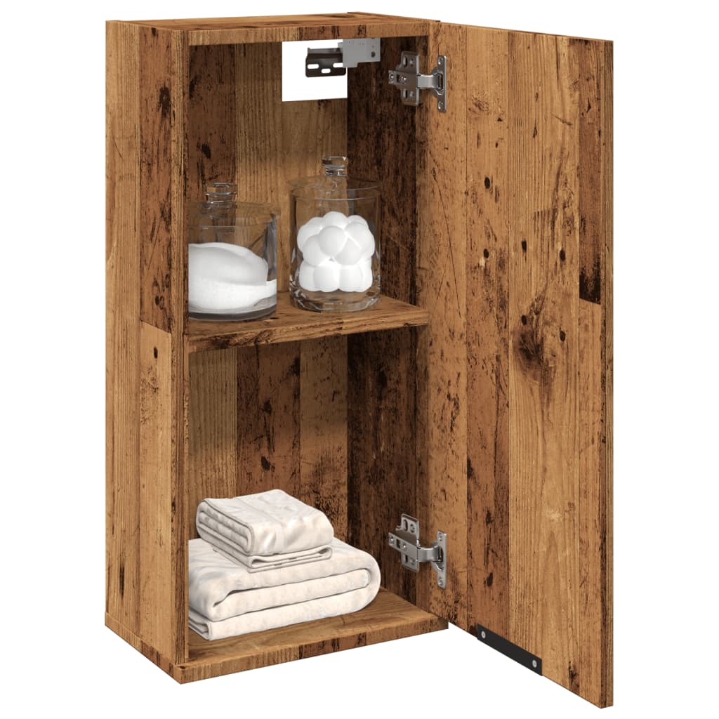 Armoire de salle de bain murale vieux bois 32x20x67 cm