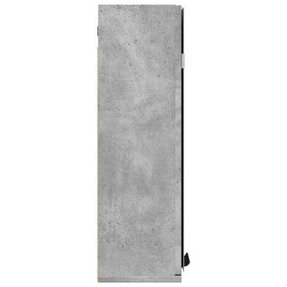 Armoire à miroir de salle de bain gris béton bois d'ingénierie