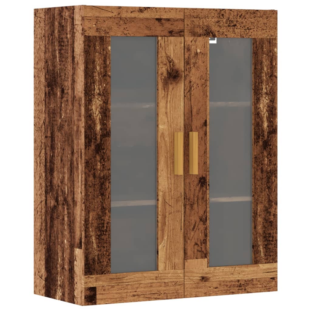 Armoire murale suspendue vieux bois 69,5x34x90 cm