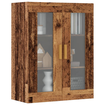 Armoire murale suspendue vieux bois 69,5x34x90 cm