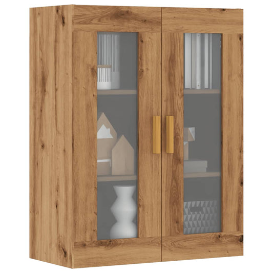 Armoire murale suspendue chêne artisanal 69,5x34x90 cm