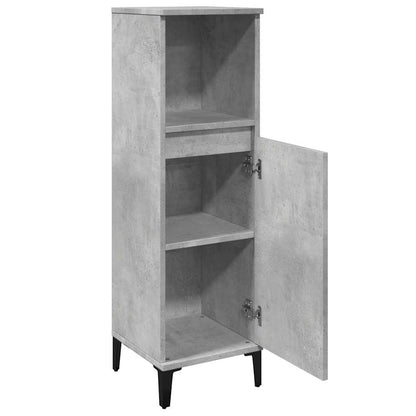 Armoire de salle de bain gris béton 30x30x100 cm