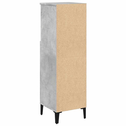 Armoire de salle de bain gris béton 30x30x100 cm