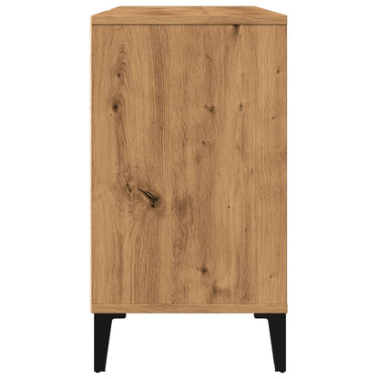 Armoire d'évier chêne artisanal 80x33x60 cm bois d'ingénierie