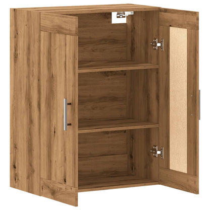 Armoire murale chêne artisanal 69,5x34x90 cm bois d'ingénierie