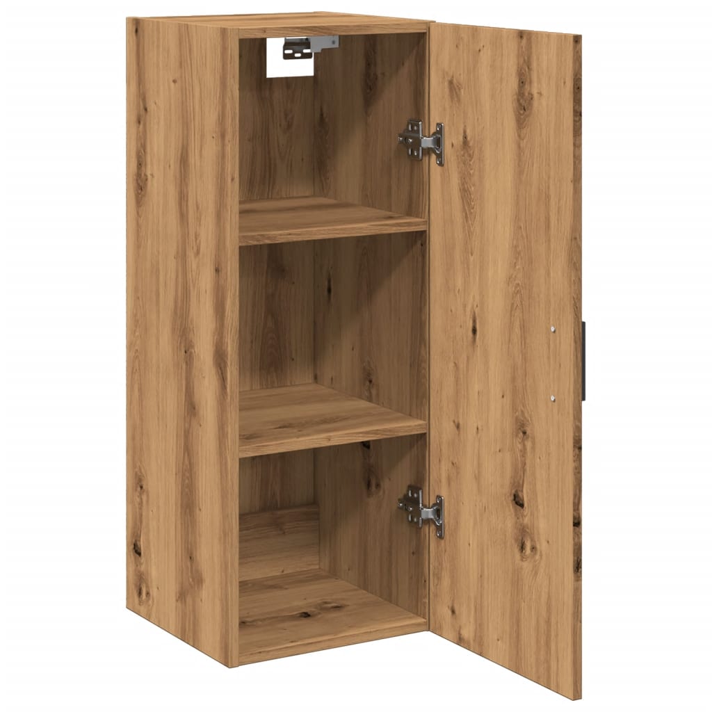 Armoire murale chêne artisanal 34,5x34x90 cm bois d'ingénierie