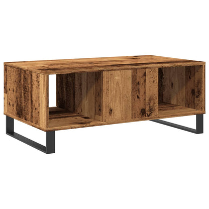 Table basse vieux bois 90x50x36,5 cm bois d'ingénierie