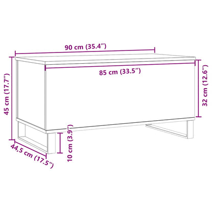 Table basse vieux bois 90x44,5x45 cm bois d'ingénierie