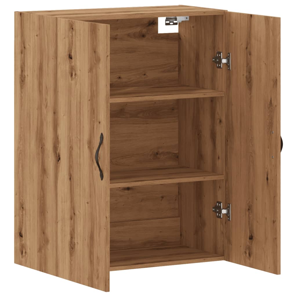 Armoire murale chêne artisanal 69,5x34x90 cm bois d'ingénierie