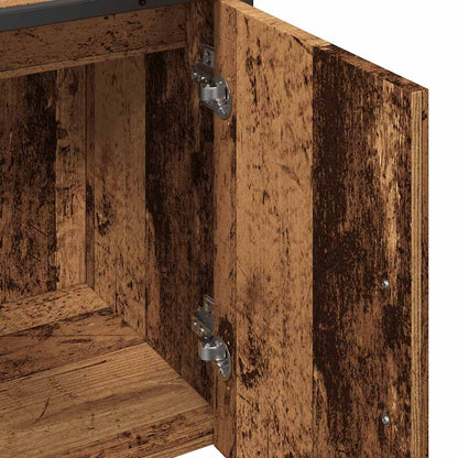 Armoire lavabo de salle de bain vieux bois 60x33x60 cm