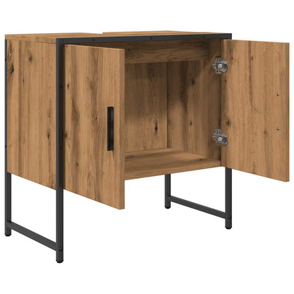 Armoire lavabo de salle de bain chêne artisanal 60x33x60 cm