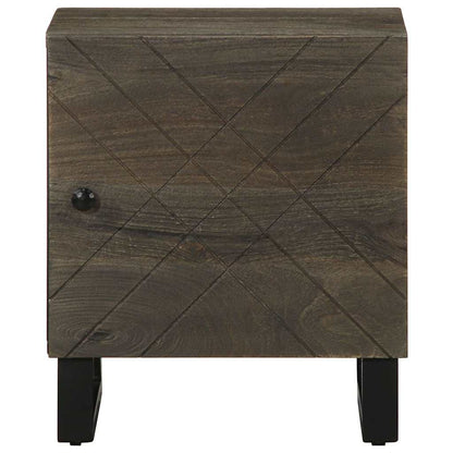 Table de chevet noir 40x33x46 cm bois de manguier solide