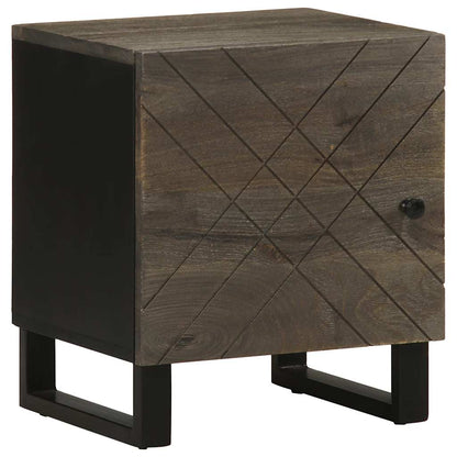 Tables de chevet 2 pcs noir 40x33x46 cm bois de manguier solide