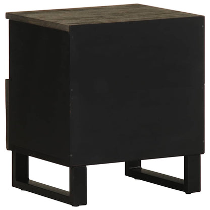 Tables de chevet 2 pcs noir 40x33x46 cm bois de manguier solide